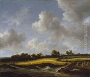 Landscape with a Wheatfield by Jacob Van Ruisdael