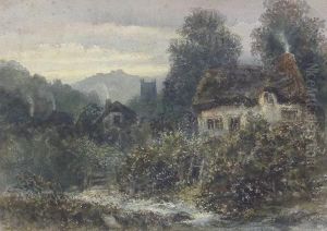 Lustleigh Village Devon by Joseph Newington Carter