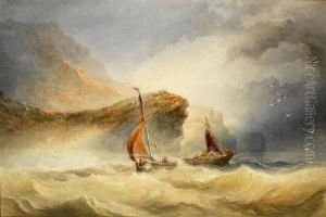 Fishing
Boats In Rough Sea by Joseph Newington Carter