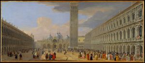 Piazza San Marco, Venice by Luca Carlevarijs