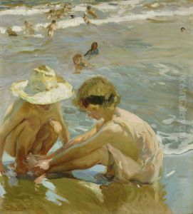 The wounded foot by Joaquin Sorolla
