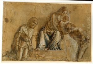 Madonna and Child with Saints Roch and Sebastian by Michele Da Verona