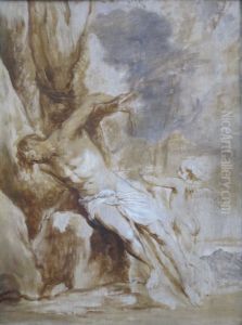 Saint Sebastian Tended by an Angel