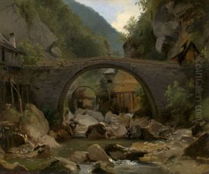 Mountain Stream in the Auvergne by Theodore Rousseau