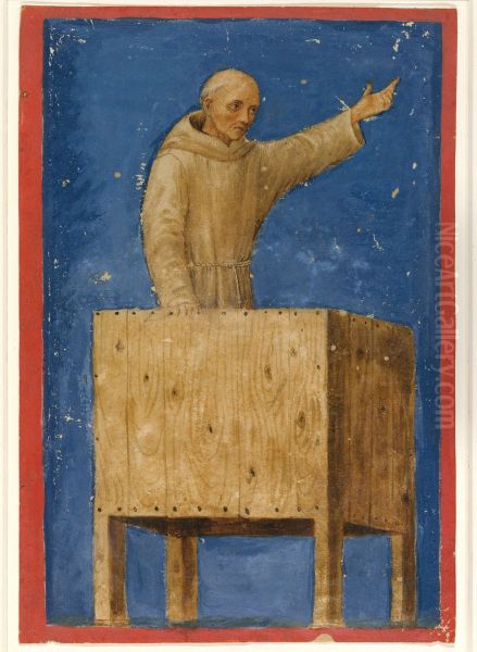 Saint Bernardino Preaching from a Pulpit - view 1