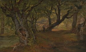 'View of Bregentved Forest, Zealand'. by Frederik Sodring