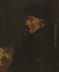 Memory Copy of Holbein's Erasmus by Alphonse Legros