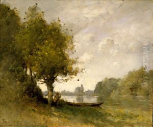 A Pond near Nangis by Paul Desire Trouillebert
