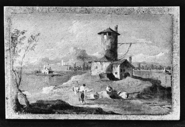 Capriccio with an Island, a Tower, and Houses - view 1