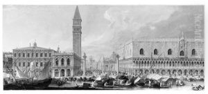 The Molo, Venice, from the Bacino di San Marco by Luca Carlevarijs
