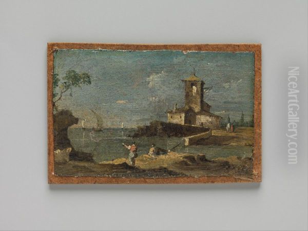 Capriccio with a Square Tower and Two Houses - view 1