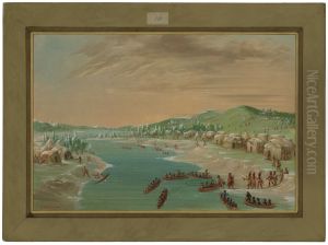 La Salle and Party Arrive at the Village of the Illinois