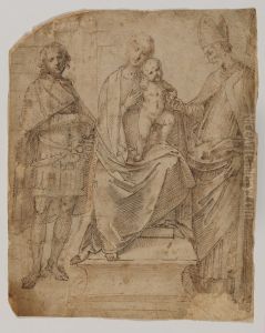 Madonna and Child with Saints Martin and Maurice (?)