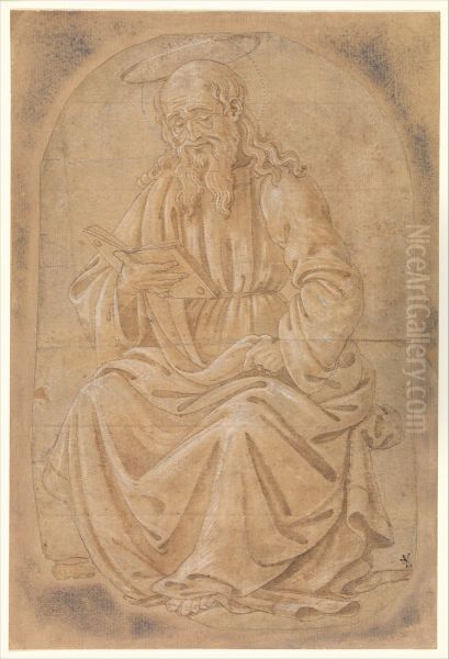 A Seated Saint Reading from a Book - view 1