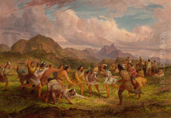 Ball Playing among the Sioux Indians - view 1
