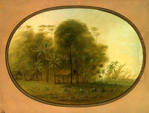 arowak village by George Catlin