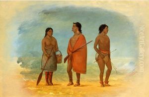 botocudo chief his wife and a young man
