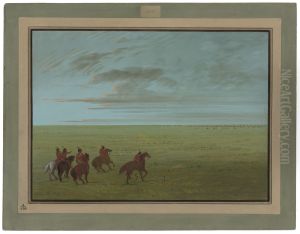 Connibos Starting for Wild Horses by George Catlin