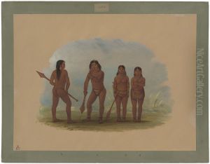Four Angustura Indians by George Catlin