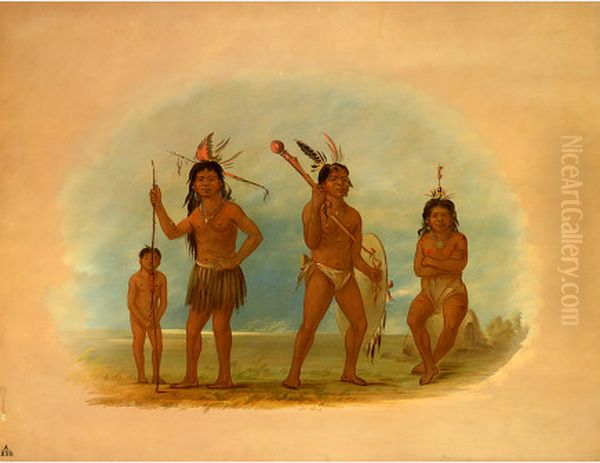 Four Arowak Indians - view 1