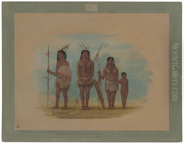 Four Xingu Indians - view 1