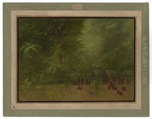 Indian Camp in the Forest by George Catlin