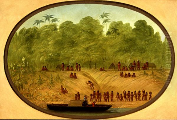 An Omagua Village - Boat Sketch - view 1