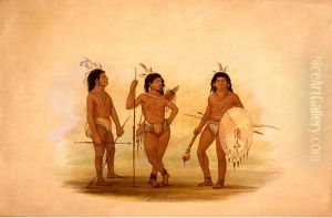 A Puelchee Chief and Two Young Warriors