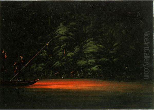 Spearing by Torchlight on the Amazon - view 1