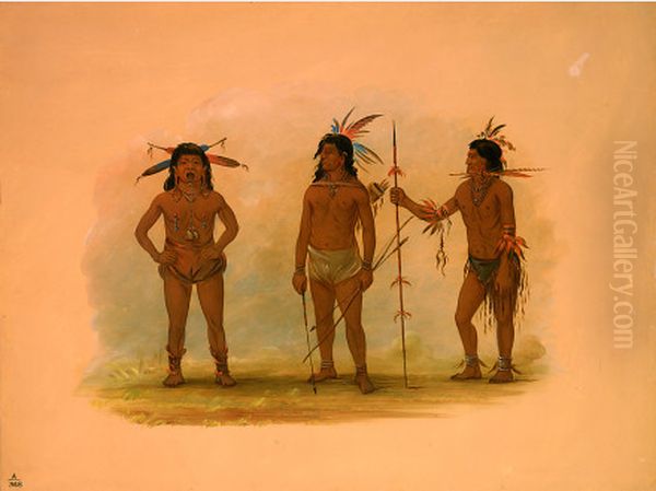 Three Omagua Men - view 1