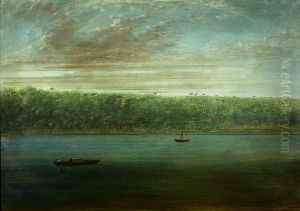 View of the Shore of the Amazon - Boat Sketch by George Catlin