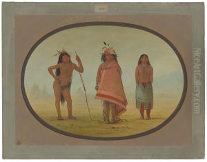 Cochimtee Chief, His Wife, and a Warrior by George Catlin