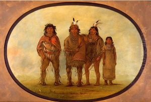 Four Dogrib Indians by George Catlin
