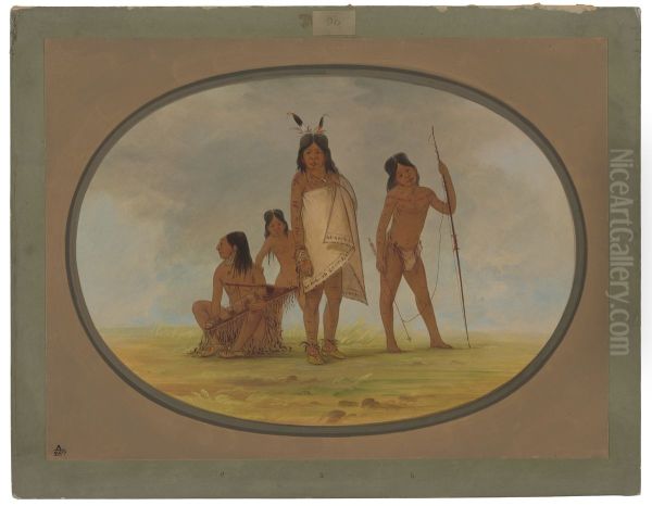 Four Flathead Indians - view 1