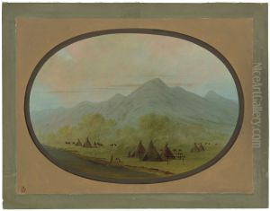 A Small Crow Village by George Catlin