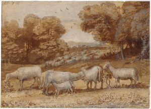 Landscape with Sheep by Claude Lorrain (Claude Gellee)