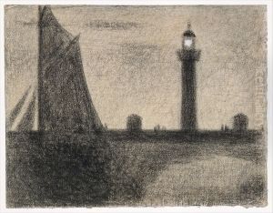 The Lighthouse at Honfleur by Georges Seurat
