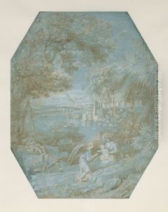 Landscape with the Rest on the Flight into Egypt by Claude Lorrain (Claude Gellee)