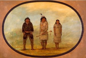 Three Selish Indians by George Catlin