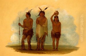 Three Walla Walla Indians by George Catlin