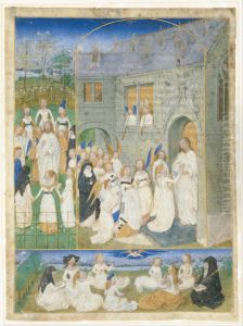 The Holy Virgins Greeted by Christ as They Enter the Gates of Paradise The Holy Virgins Greeted by Christ as They Enter the Gates of Paradise