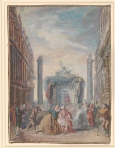 Les fetes venitiennes by Gabriel de Saint-Aubin