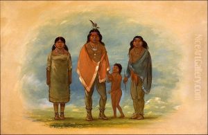 Patagon Chief, His Brother, and Daughter by George Catlin