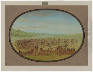 Ball-Play of the Women - Sioux by George Catlin