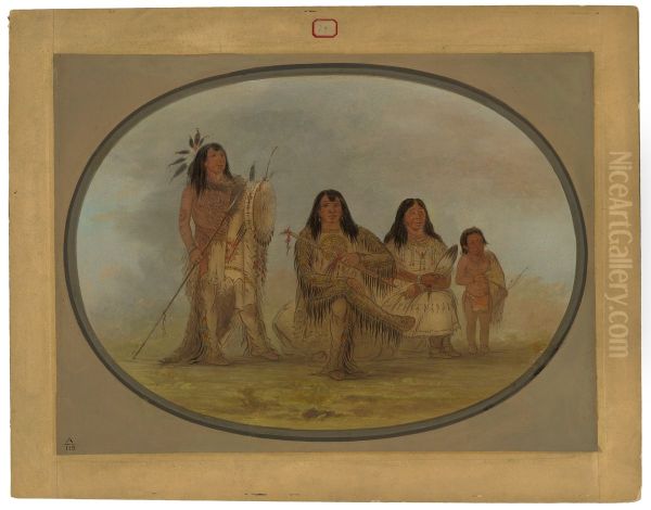 A Blackfoot Chief, His Wife, and a Medicine Man - view 1