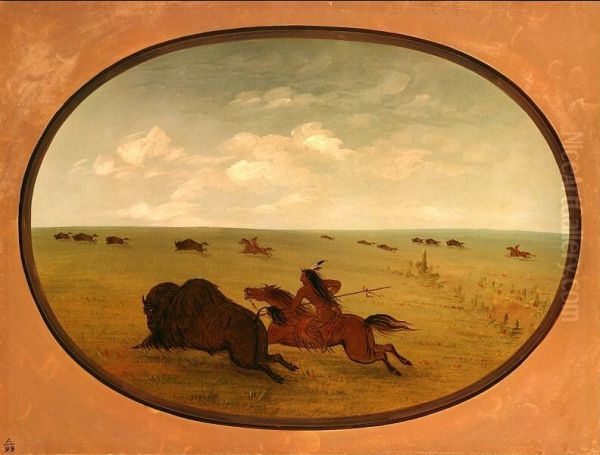Buffalo Chase, Sioux Indians, Upper Missouri - view 1