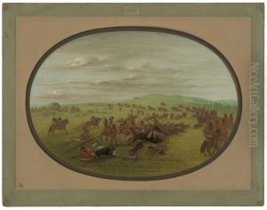 Camanchees Moving by George Catlin