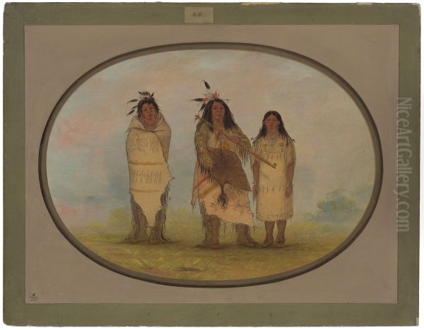 A Cheyenne Chief, His Wife, and a Medicine Man - view 1