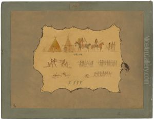 Facsimile of a Cheyenne Robe by George Catlin