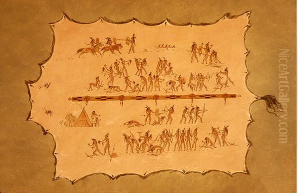 Facsimile of a Sioux Robe - view 1